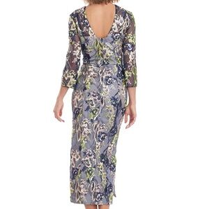 Embroidered floral Piper Midi dress by JS Collections